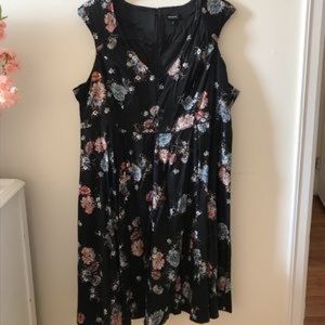 Torrid black floral swing dress